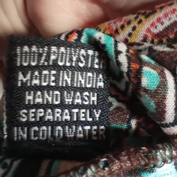 Fashion Fuse Kimono Kaftan Coverup Top Boho Print Tie Waist, Size Medium - Picture 12 of 12